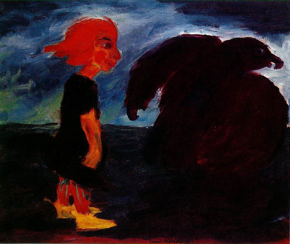 Child and Large Bird